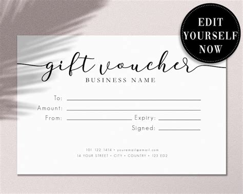 free printable gift voucher template birthday card for husband ...