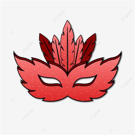 Gold Carnival Mask Vector Hd PNG Images, Red Fire Shaped Carnival Mask ...