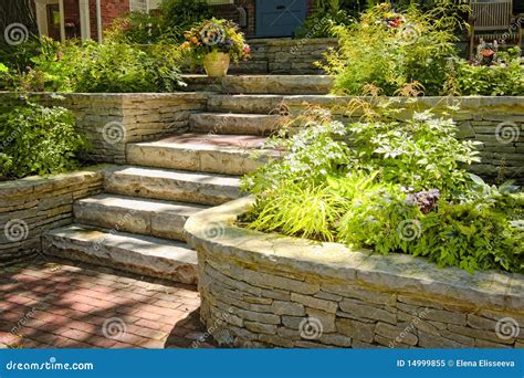 Natural stone landscaping stock image. Image of decor - 14999855