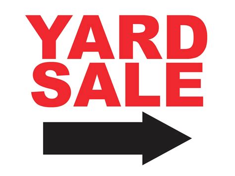 Community Yard Sale Signs Printable