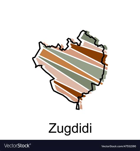 Map of zugdidi design template Royalty Free Vector Image