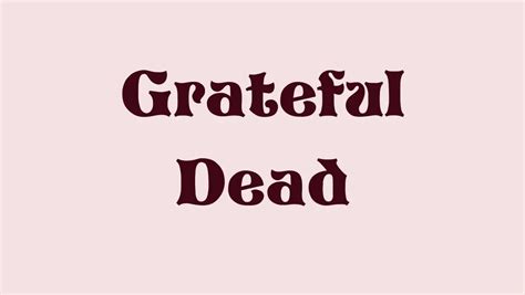 Grateful Dead Font Free Download