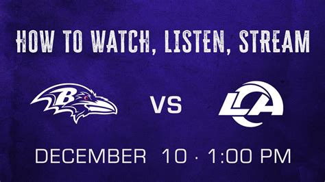 How to Watch, Listen, Live Stream Ravens vs. Rams Week 14