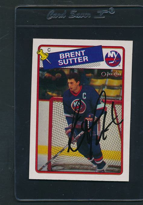 1988/89 O-Pee-Chee #7 Brent Sutter Islanders Signed Auto *C1215 | eBay