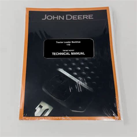 JOHN DEERE 110 Tractor Backhoe Loader Technical Service Repair Manual ...