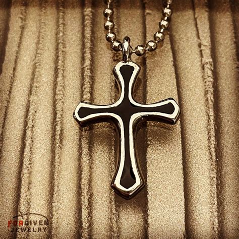 #Black #CrossNecklace – #ForgivenJewelry