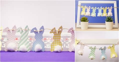 Easter Bunny Garland Template