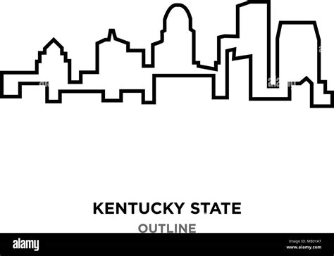 kentucky state outline on white background Stock Vector Image & Art - Alamy