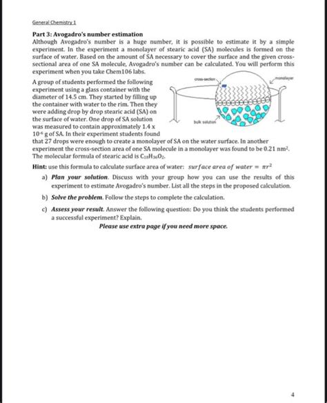 Solved The mole is the unit of measurement for an amount in | Chegg.com