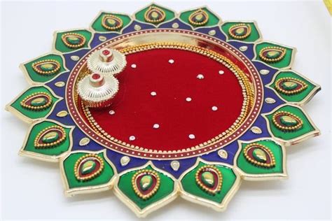 Arihant Creations - Acrylic Decorative Thali/ Rakhi Platter/ decorative ...