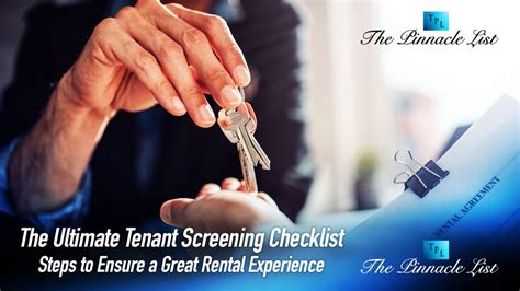 The Ultimate Tenant Screening Checklist: Steps to Ensure a Great Rental Experience – The ...