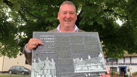 World War Two: Memorial to Battle of Bamber Bridge finished - BBC News