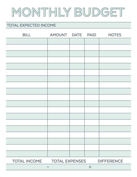 Free Personal Budget Spreadsheet throughout Free Printable Budget ...