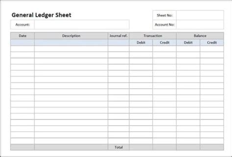 12+ Excel General Ledger Templates - Excel Templates