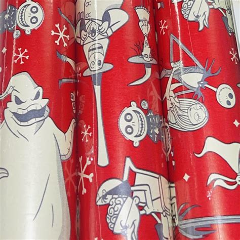 1 Roll Nightmare Before Christmas Red Wrapping Paper - Walmart.com