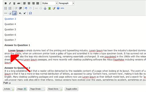 Indent the first line of a paragraph in Joomla 2.5 | InMotion Hosting