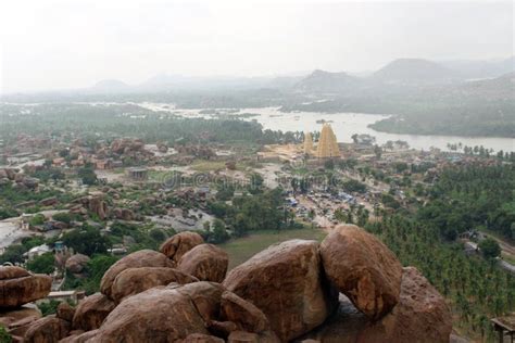 The Magnificent, Beautiful, Stunning View of Hampi Ruins and Vi Stock Photo - Image of hill ...