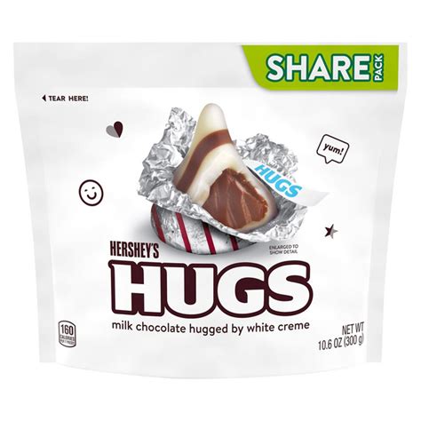 Save on Hershey's HUGS Milk Chocolate & White Creme Candy Share Pack ...