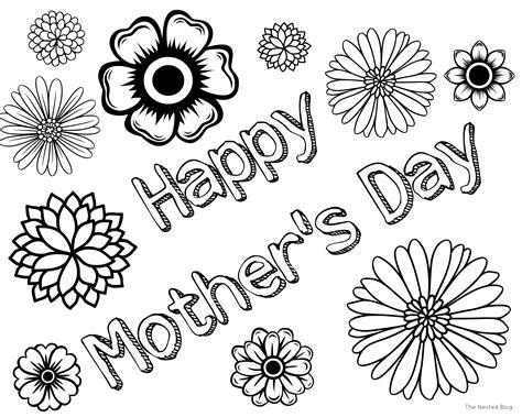 30 Free and Printable Mother’s Day Coloring Cards - Kitty Baby Love