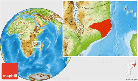 Physical Location Map of Nampula