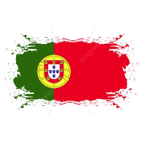 Portugal Flag Vector PNG Images, Portugal Flag In Brush Stroke Free Vector And Png, Portugal ...