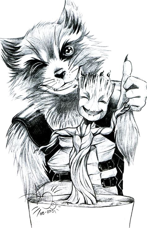 Rocket y Groot Power by AS05 on DeviantArt