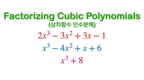 Factoring Cubic Polynomial Calculator