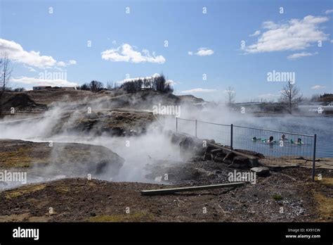 Secret lagoon Iceland Stock Photo - Alamy