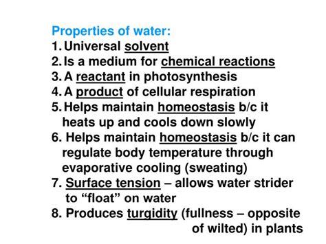 Chemical Properties Of Water - slideshare