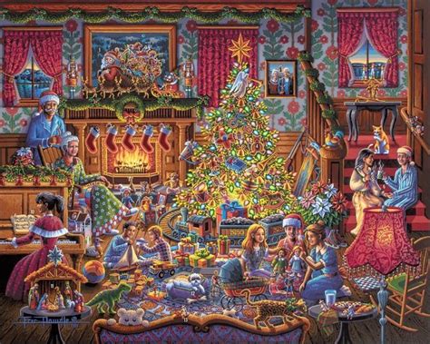 Eric Dowdle / Christmas morning | Puzzle art, 300 piece puzzles, Christmas traditions family