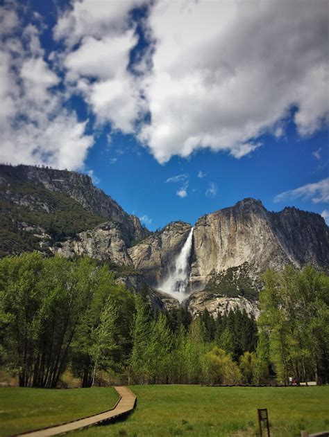 Yosemite Falls from tram tour of Yosemite Valley Floor in Yosemite National Park 1 - 2 Travel Dads