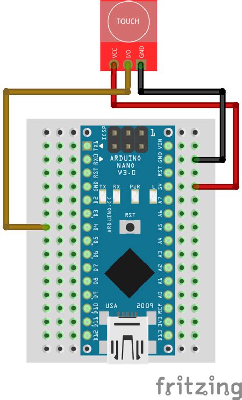 Using touch sensor with Arduino - HiBit