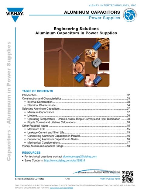 Aluminum Capacitors in Power Supplies | PDF | Capacitor | Electronic Engineering