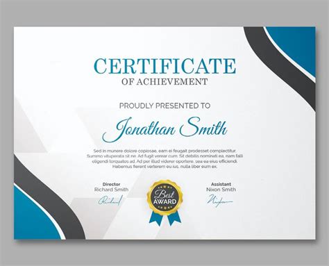 Certificate Design Template PSD | Certificate design, Certificate design template, Free ...