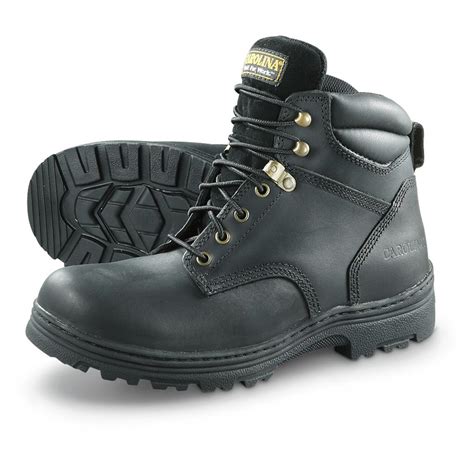 Carolina 6" Hiking Boots, Black - 618267, Work Boots at Sportsman's Guide