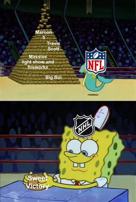 The NFL’s halftime show vs. The NHL’s : r/memes