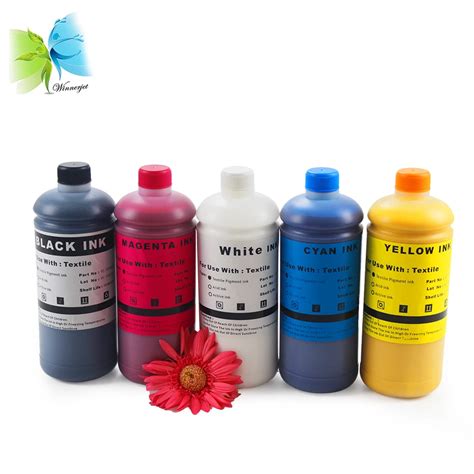 500ML DTG Textile Pigment Ink for Epson L300 L800 L801 L805 L1800 Flatbed Printer Textile Ink-in ...