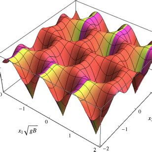 The amplitude of the gluon field (11) is shown by a density plot ...