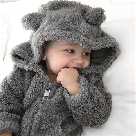 2019 Newborn baby clothes Toddler Baby Boys Girls Fur Hoodie Solid ...