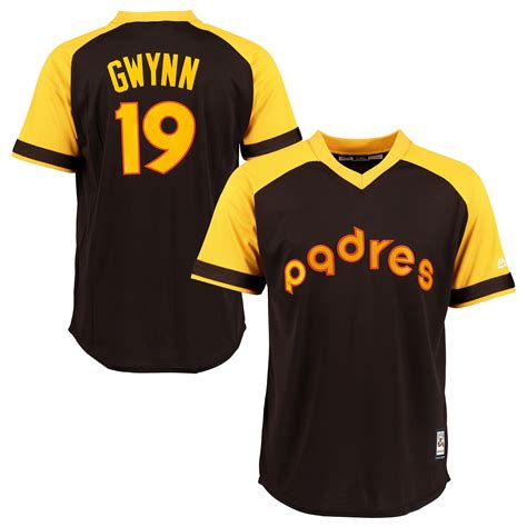 Majestic Tony Gwynn San Diego Padres Youth Brown Official Cool Base Player Jersey