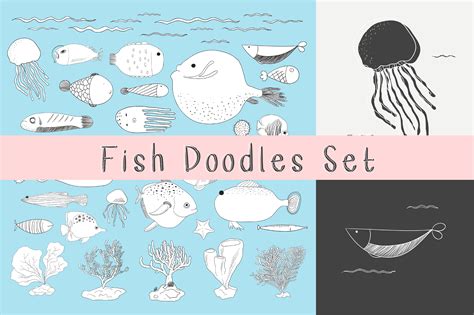 Fish Doodles. Grab this image at https://www.rawpixel.com/board/22166/fish-doodles?sort=curated ...