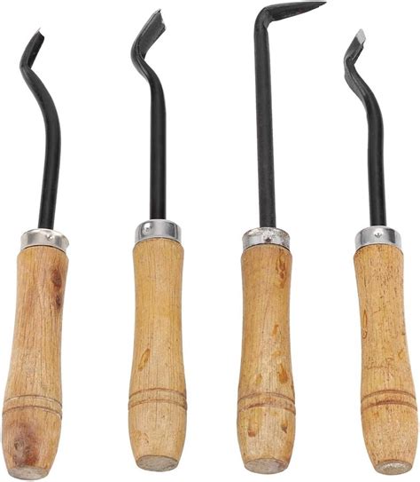 Amazon.com : Zerodis 4Pcs Bonsai Tool Set Handmade Sharp Engraving Blade Carving Chisel Steel ...