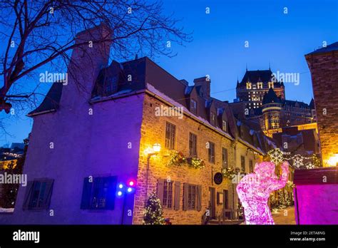 Old Quebec City downtown in winter Stock Photo - Alamy