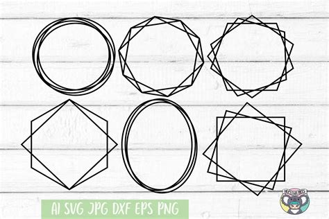 Geometric Frame svg, Frame svg, Files for Cricut, Cut File (621452) | Cut Files | Design Bundles