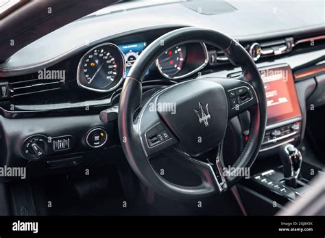 Ukraine, Odessa September 8 - 2021: Interior of modern luxury car ...