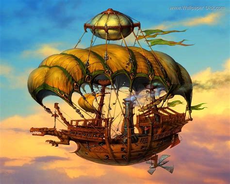 futuristic flying boat - Google Search Dirigible Steampunk, Steampunk Airship, Steampunk Art ...