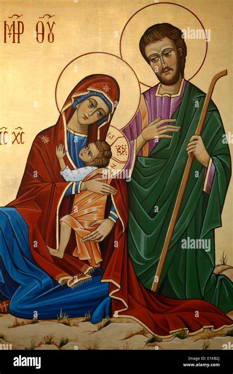 Holy family icon Stock Photo - Alamy