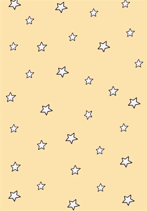 minimalist stars wallpaper with pastel yellow background | Star wallpaper, Pastel background ...