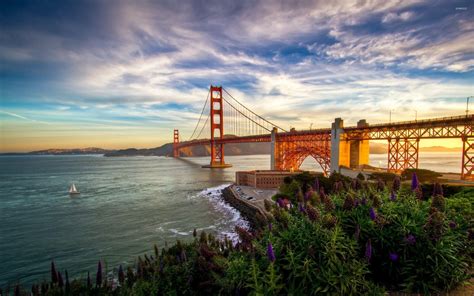 Golden Gate Bridge Sunset Wallpapers - Top Free Golden Gate Bridge Sunset Backgrounds ...