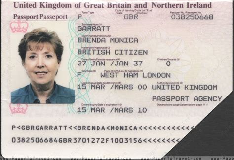 British Passport : United Kingdom of Great Britain & Northern Ireland — Series 20 Type 2 (2001 ...